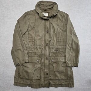 Eddie Bauer  Hiking Jacket Women's Tan Brown Lightweight Full Zip Hooded Size PL